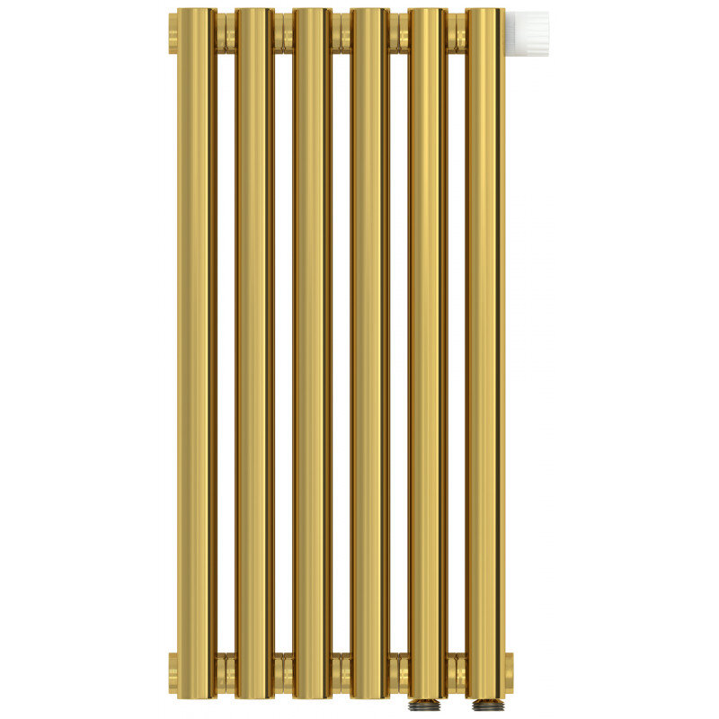 Изображение товара Радиатор трубчатый Сунержа Эстет-00 EU50, 6 секций, нижнее подключение, цвет золото, 03-0322-5006