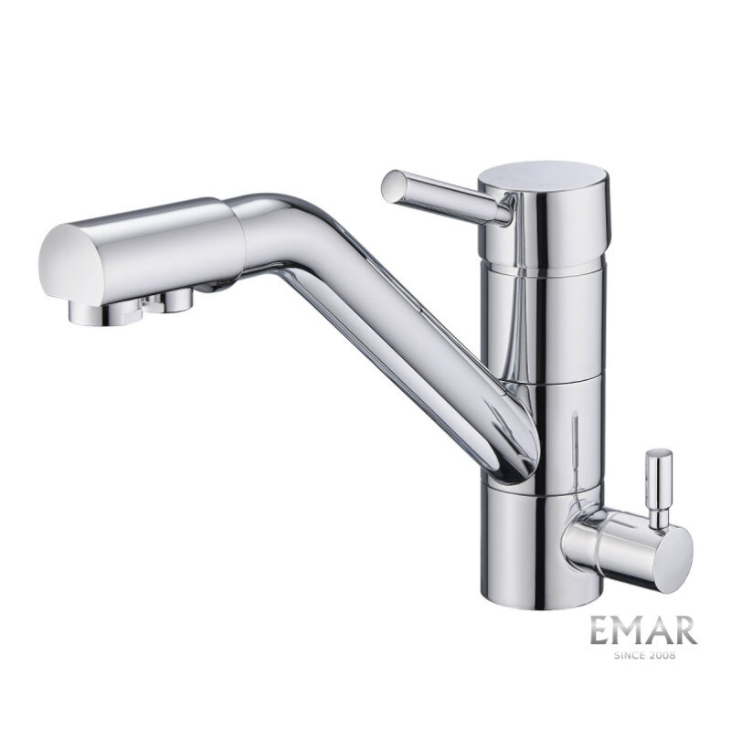 Изображение товара Смеситель Emar Steel ЕС-3008 для кухонной мойки с подключением к фильтру, хром