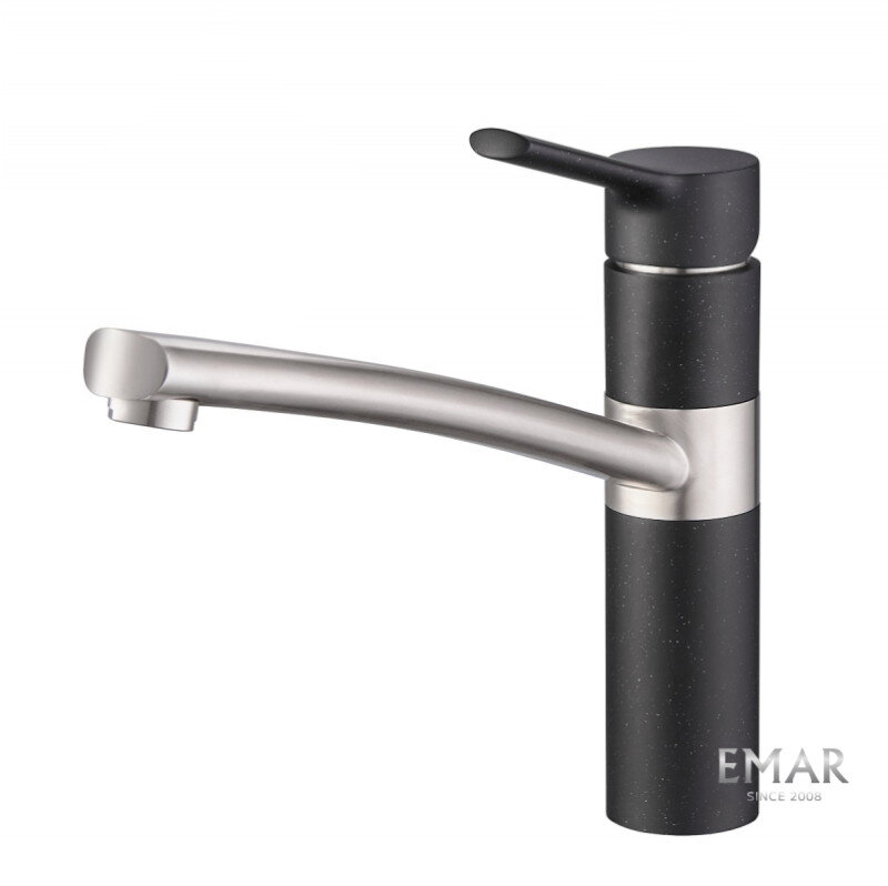 Изображение товара Смеситель Emar Quartz 3011.8 Морион для кухонной мойки с поворотным изливом