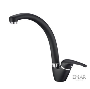 Изображение товара Смеситель Emar Quartz 3013.12 Оникс для кухонной мойки, цвет оникс Изображение товара Смеситель Emar Quartz 3013.12 Оникс для кухонной мойки, цвет оникс