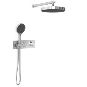 Изображение товара Душевая система Vincea Inspire VSFW-422TI2CH, термостатическая, на 2 потребителя, цвет хром