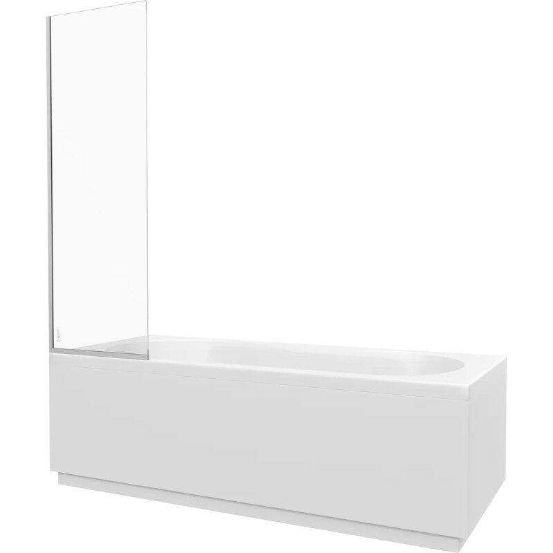 Изображение товара Шторка на ванну Diwo Анапа 50 см прозрачное стекло хром профиль