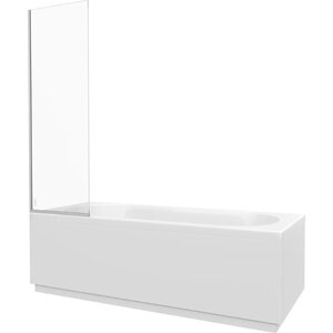 Изображение товара Шторка на ванну Diwo Анапа, 50 см, стекло прозрачное, профиль хром, MV-AN-50-CR