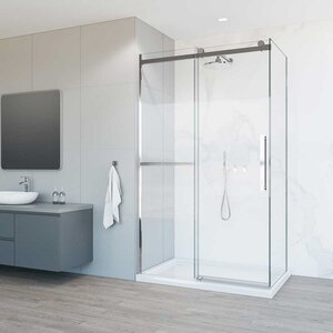Изображение товара Душевой уголок Vincea Como Soft, 120 x 80 см, стекло прозрачное, профиль хром, VSR-1CS8012CL