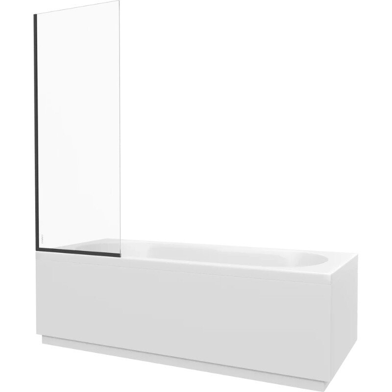 Изображение товара Шторка на ванну Diwo Анапа 50 см стекло прозрачное профиль черный матовый MV-AN-50-BL