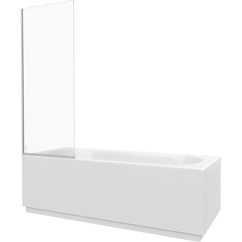 Изображение товара Шторка на ванну Diwo Анапа 60 см стекло прозрачное профиль хром Россия