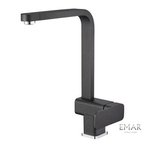 Изображение товара Смеситель для кухонной мойки Emar Quartz 3014.8 Морион, поворотный, однорычажный Изображение товара Смеситель для кухонной мойки Emar Quartz 3014.8 Морион, поворотный, однорычажный