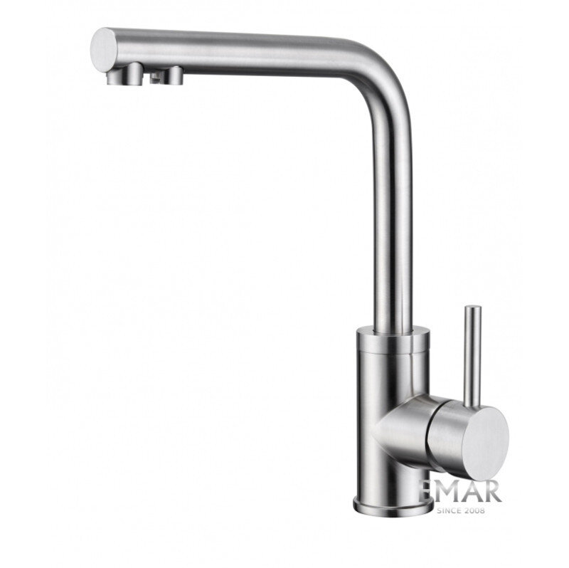 Изображение товара Смеситель Emar Best ЕСВ 7015 сатин для кухонной мойки с подключением к фильтру Изображение товара Смеситель Emar Best ЕСВ 7015 сатин для кухонной мойки с подключением к фильтру