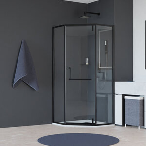 Изображение товара Душевой уголок RGW Hotel HO-084-B 350608400-14, 100 х 100 см, стекло прозрачное, профиль черный