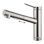 Смеситель Emar Steel ЕС - 3012 сатин для кухонной мойки, цвет сатин - фото 1