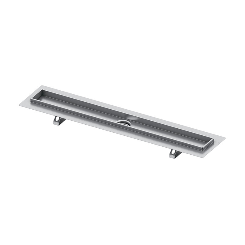 Изображение товара Дренажный канал прямой с гидроизоляцией TECE Drainline 601200, 120 см, Seal System серебристый металлик