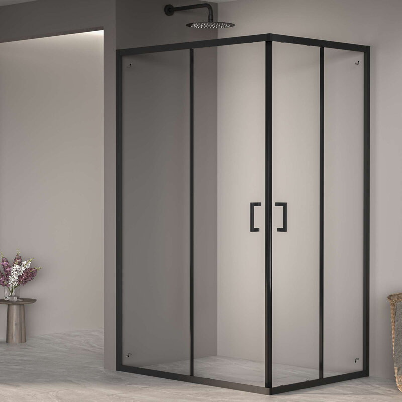 Изображение товара Душевой уголок RGW Passage PA-040-B 80x120 см стекло прозрачное профиль черный Германия