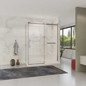 Изображение товара Душевой уголок Vincea Como Soft, 140 x 80 см, стекло прозрачное, профиль хром, VSR-1CS8014CL