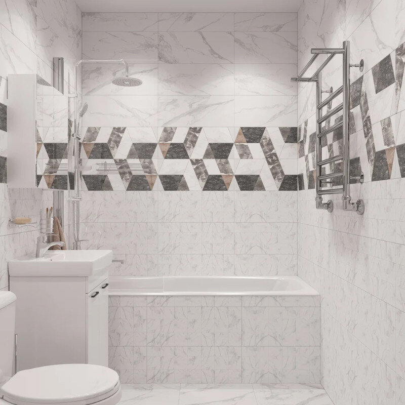 Изображение товара Шторка на ванну Diwo Коломна 80 см стекло прозрачное профиль хром матовый