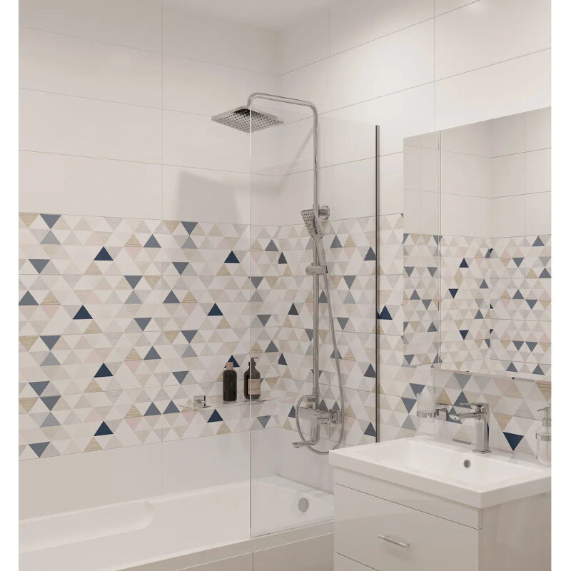 Изображение товара Шторка на ванну Diwo Ростов стекло прозрачное 60x150 см профиль хром