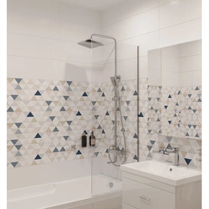 Изображение товара Шторка на ванну Diwo Ростов, 60 см, стекло прозрачное, профиль хром матовый, 4GW008