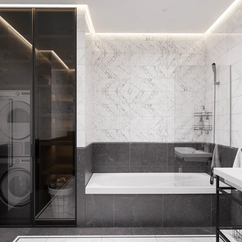 Изображение товара Стеклянная шторка на ванну Diwo Ростов 80x150 см прозрачное стекло хром матовый профиль