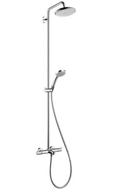 Изображение товара Душевая система Hansgrohe Croma 220 Showerpipe 27223000 с термостатом Изображение товара Душевая система Hansgrohe Croma 220 Showerpipe 27223000 с термостатом