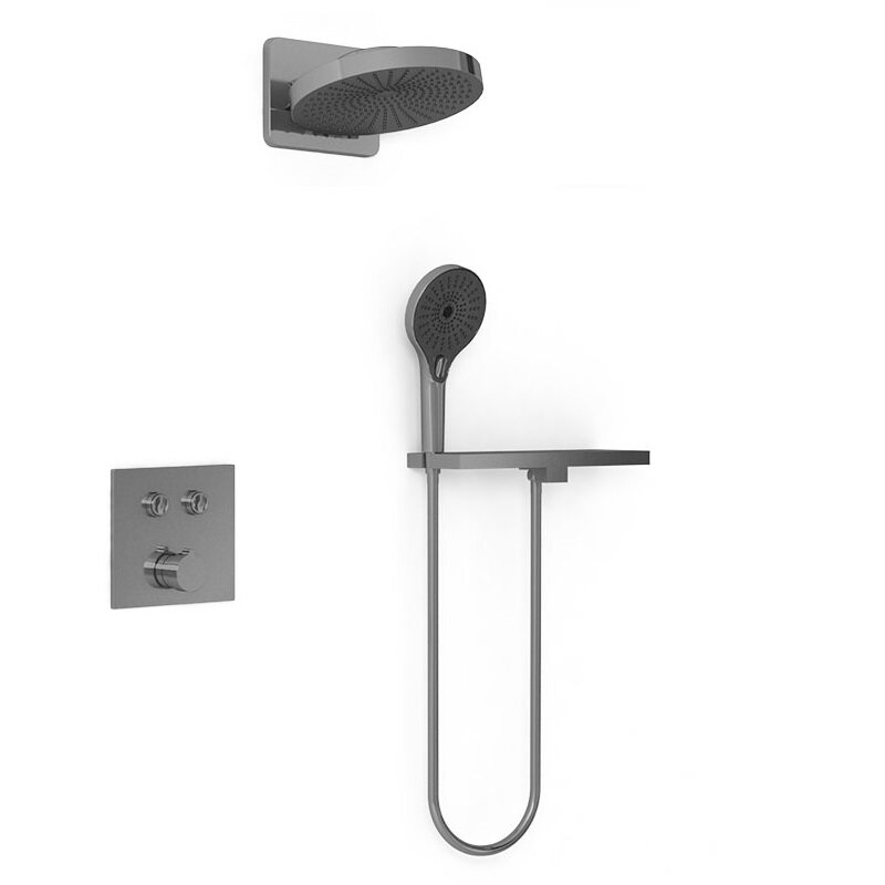 Изображение товара Душевая система Vincea Inspire VSFW-4I211RGM воронёная сталь gunmetal стильная и функциональная