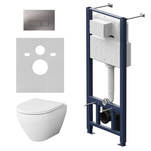 Изображение товара Комплект Инсталляция AM.PM Spirit V2.0 с безободковым подвесным унитазом FlashClean