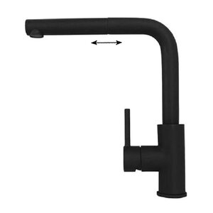 Изображение товара Смеситель для кухонной мойки Alveus Zeos-P, 1136505, черный матовый