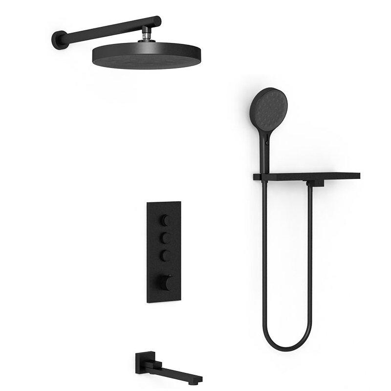 Изображение товара Душевая система Vincea Inspire VSFW-433TI2RMB черный матовый на 3 потребителя