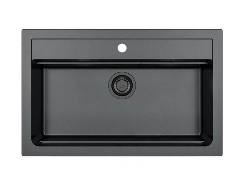 Изображение товара Кухонная мойка Alveus Atrox 1148163 Granital 40 Carbon 79 см черная матовая