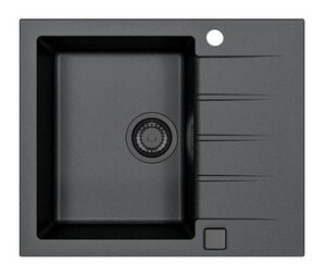 Изображение товара Мойка кухонная Alveus Cadit 1148158 Granital 10 Carbon, 59 см, черный матовый