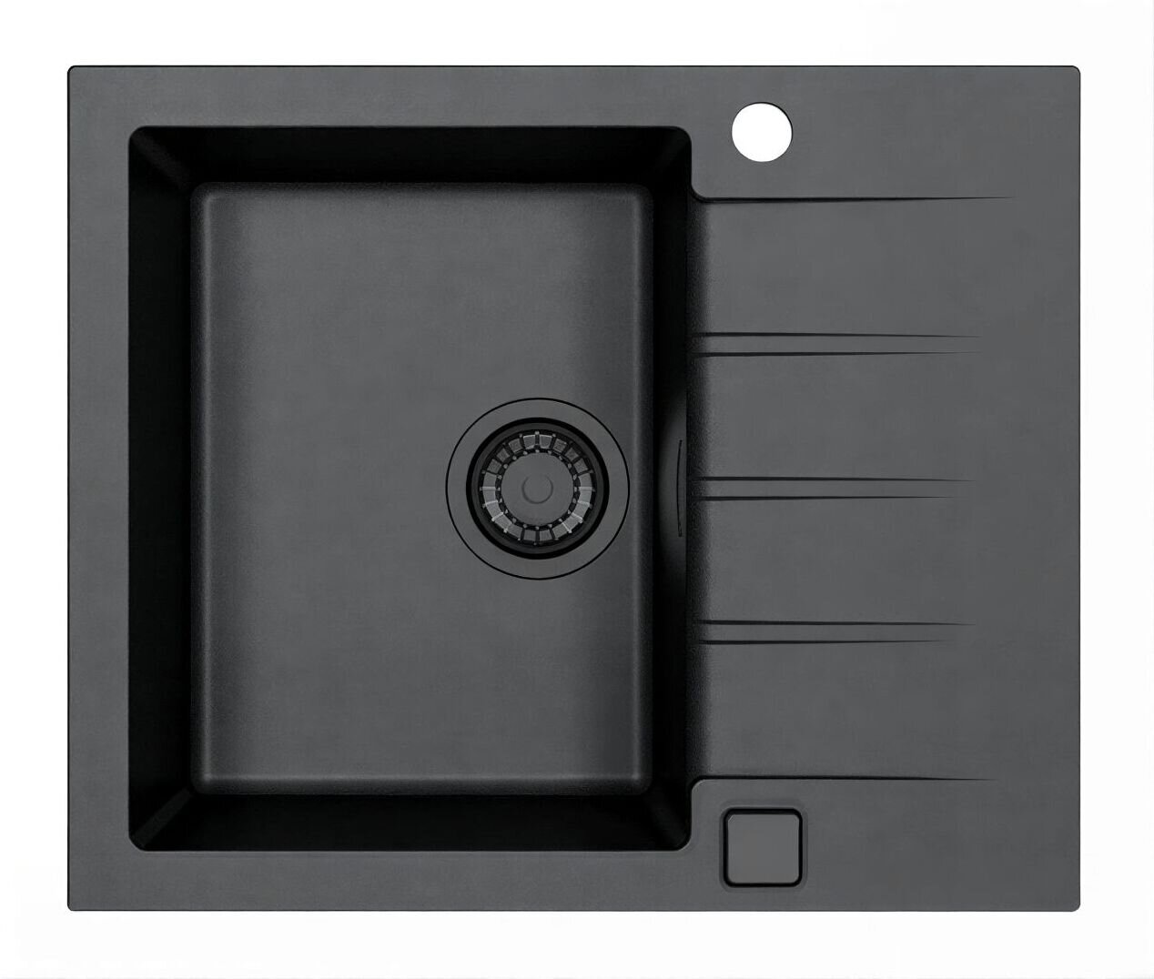 Изображение товара Мойка кухонная Alveus Cadit 1148158 Granital 10 Carbon, 59 см, черный матовый