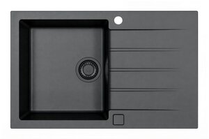 Изображение товара Мойка кухонная Alveus Cadit 1148159 Granital 20 Carbon, 79 см, черный матовый