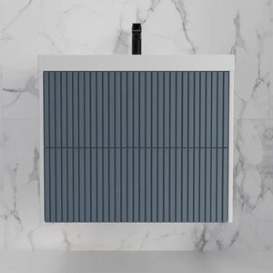 Изображение товара Тумба с раковиной Style Line Стокгольм 70 см подвесная белый графит софт