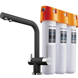 Изображение товара Смеситель для кухонной мойки Omoikiri Nagano BL 4047.8028 с фильтром, черный
