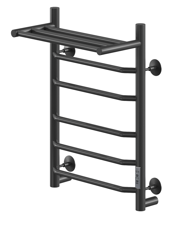 Изображение товара Электрический полотенцесушитель Ника Way-2 40х60 см с полкой и таймером черный матовый