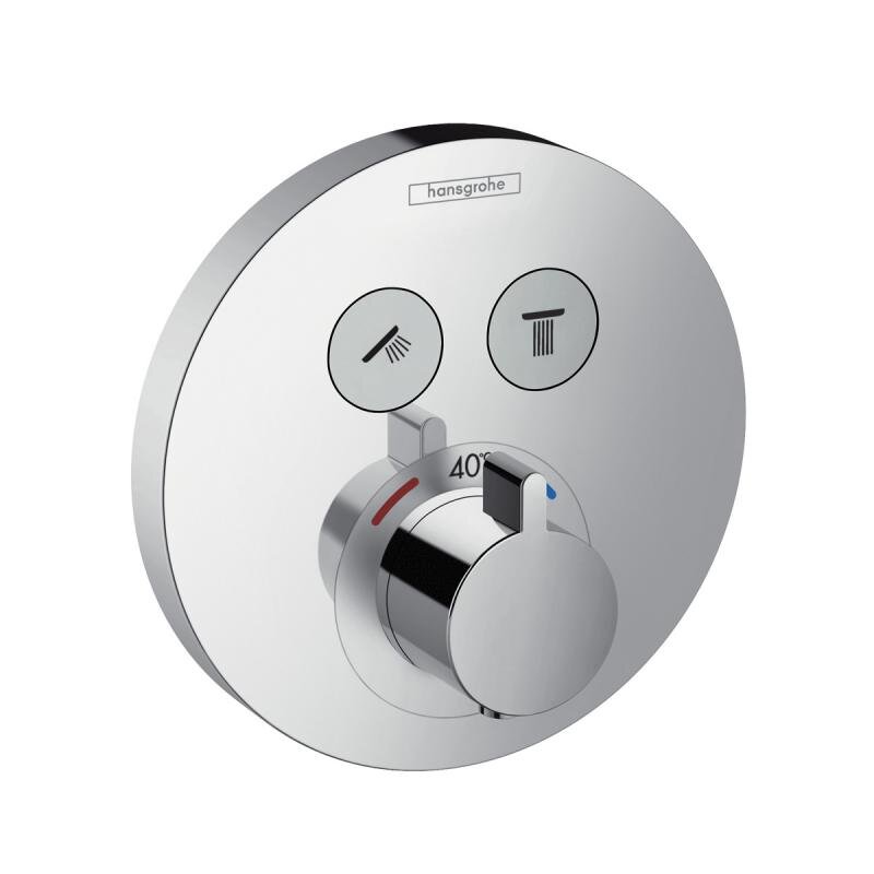 Изображение товара Смеситель для душа Hansgrohe ShowerSelect S, 15743000, термостатический, хром Изображение товара Смеситель для душа Hansgrohe ShowerSelect S, 15743000, термостатический, хром