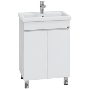 Изображение товара Тумба под раковину СаНта Марс 60 светлая напольная белая/светлое дерево