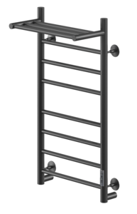 Изображение товара Электрический полотенцесушитель Ника Way-2, ширина 40 см, высота 80 см, диммер справа, с полкой, черный матовый, WAY-2 80/40 с/п черн U