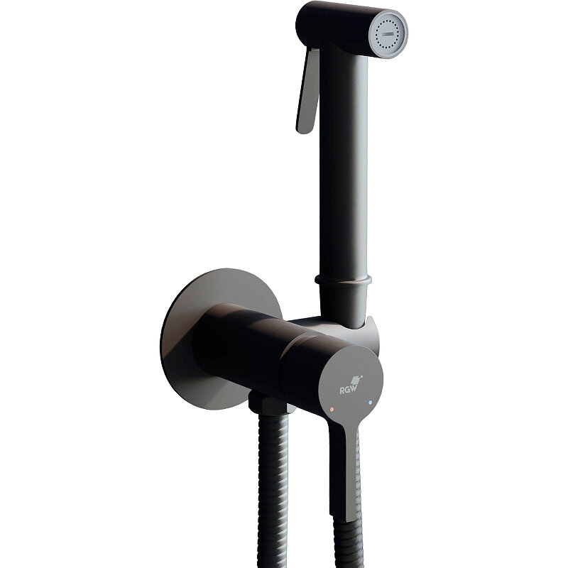 Изображение товара Гигиенический душ RGW Shower Panels SP-206B со смесителем черный матовый