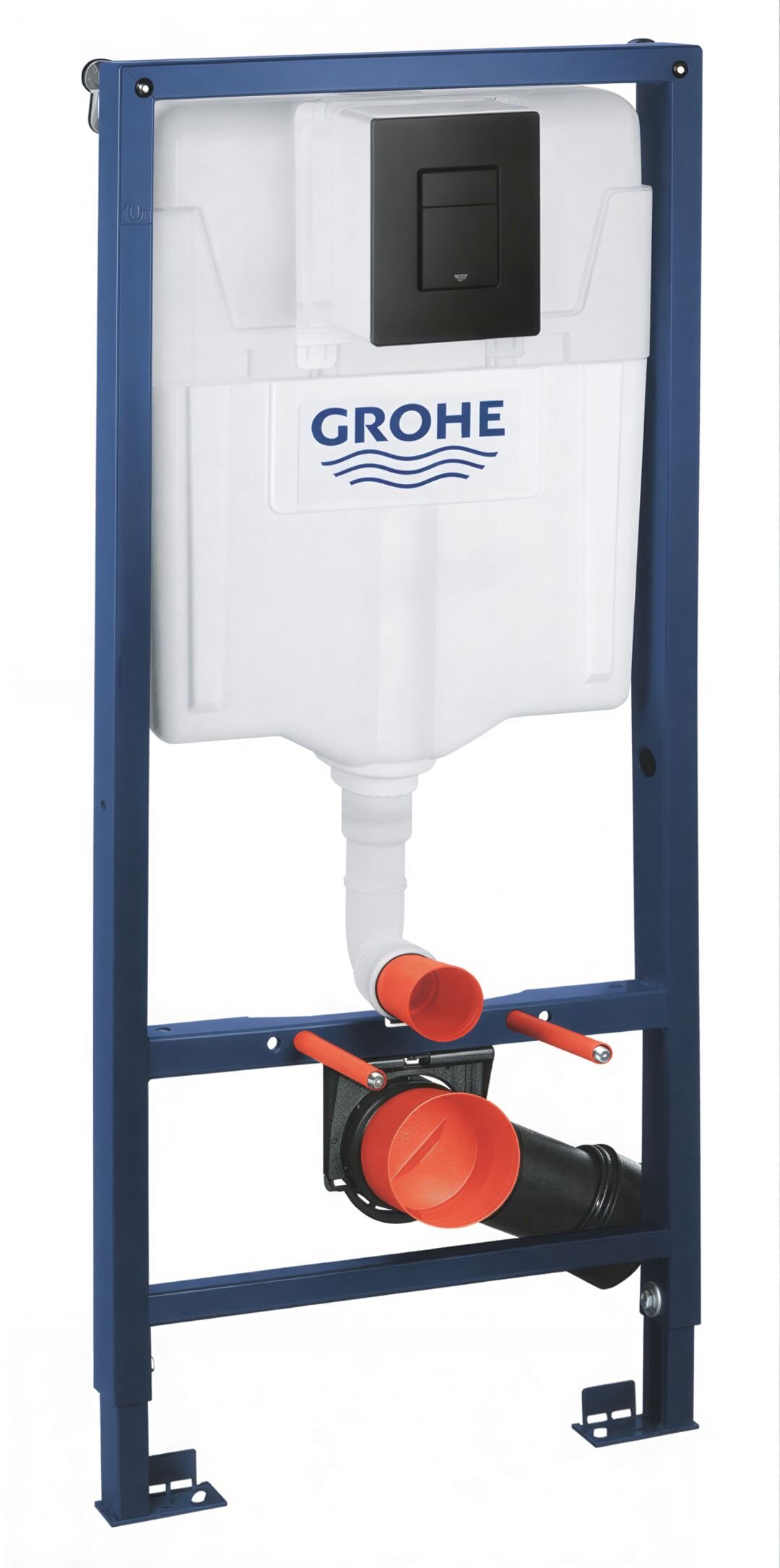 Изображение товара Инсталляция для унитаза 3 в 1 Grohe Solido 39939000, клавиша черная матовая, крепления