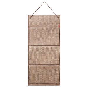 Изображение товара Органайзер Casy Home подвесной, 3 кармана, ширина 33 см, высота 75 см, бежевый, 00-100800/НО-021
