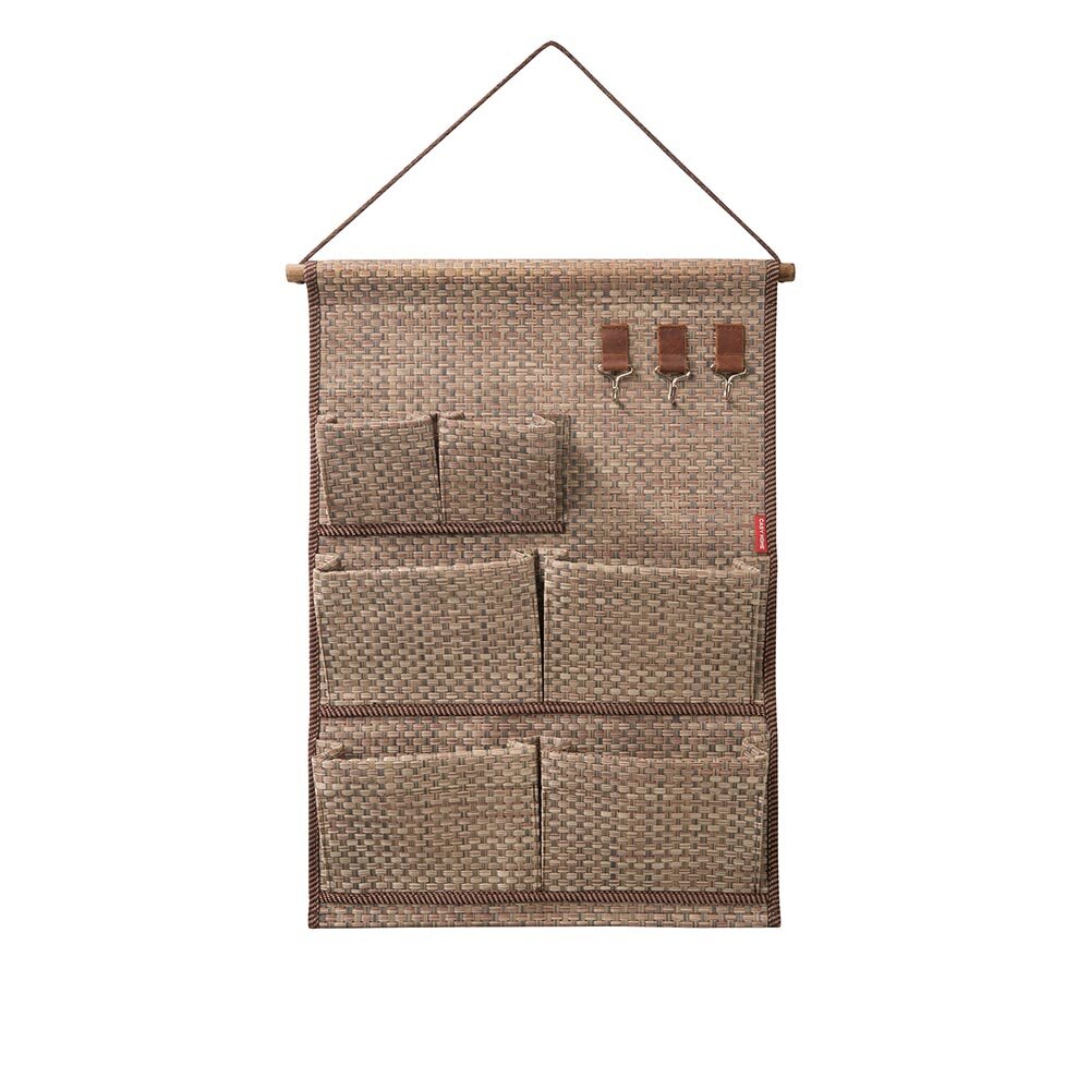 Изображение товара Подвесная бежевая ключница Casy Home с 3 крючками и 6 карманами