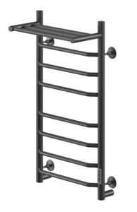 Изображение товара Электрический полотенцесушитель Ника Way-3 80x40 с полкой черный матовый