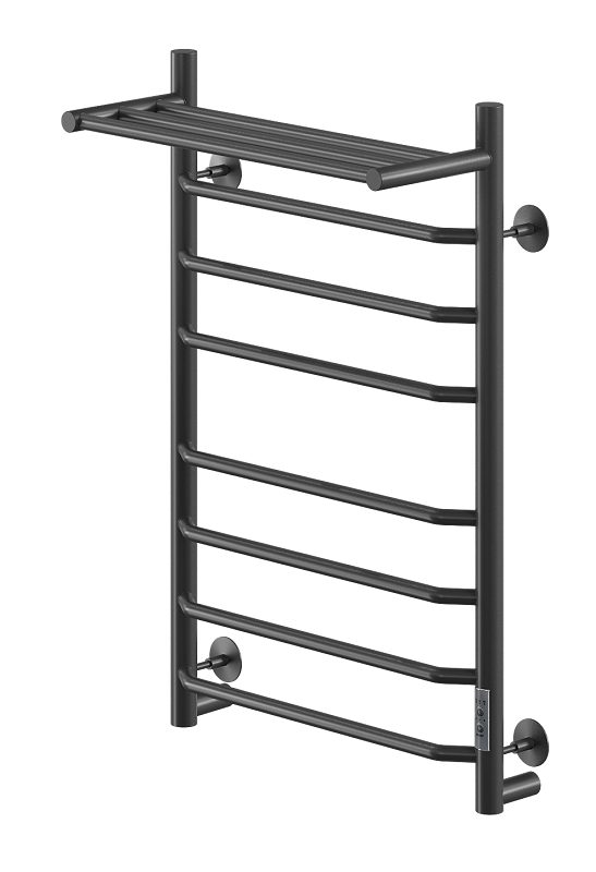 Изображение товара Электрический полотенцесушитель Ника Way-3 80x50 с полкой черный матовый