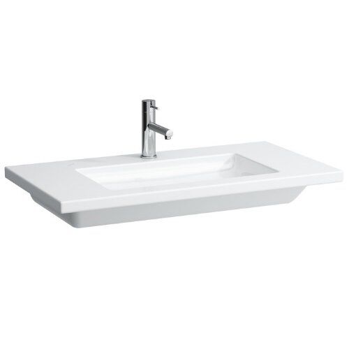 Изображение товара Раковина-столешница Laufen Living Square 900x480 мм белая с переливом