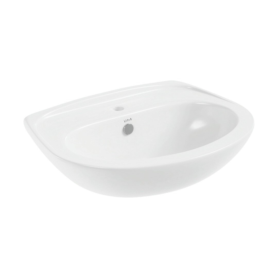 Изображение товара Раковина Vitra Normus с пьедесталом белая 9600B003-7650 для ванной комнаты Изображение товара Раковина Vitra Normus с пьедесталом белая 9600B003-7650 для ванной комнаты