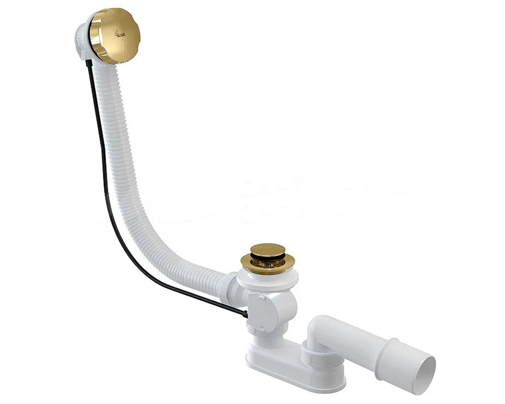 Изображение товара Слив-перелив AlcaPlast a55 A55GOLD-RU-01 золото для ванны