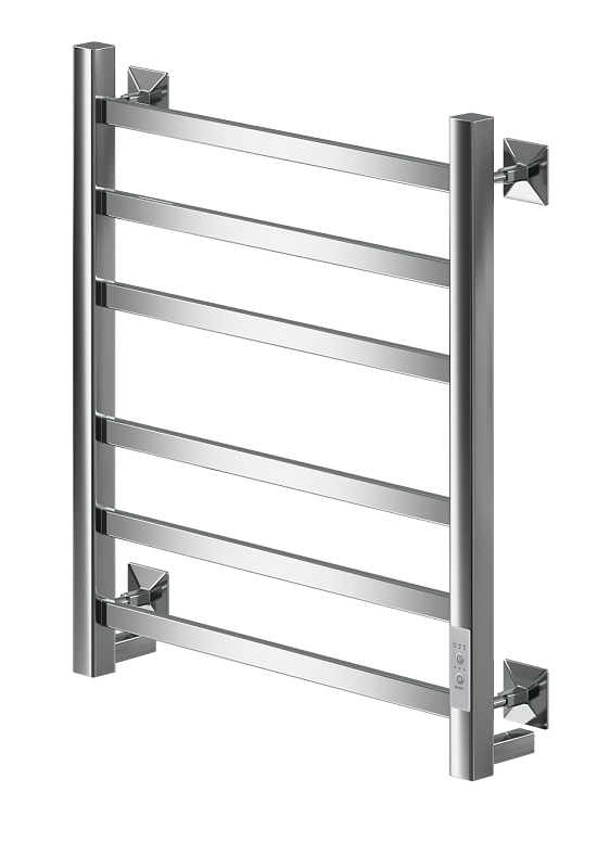 Изображение товара Электрический полотенцесушитель Ника Step-2 хром 40 на 60 см с таймером и 6 перекладинами