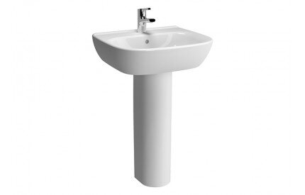 Изображение товара Раковина Vitra Zentrum 55 см овальная настенная белая с переливом