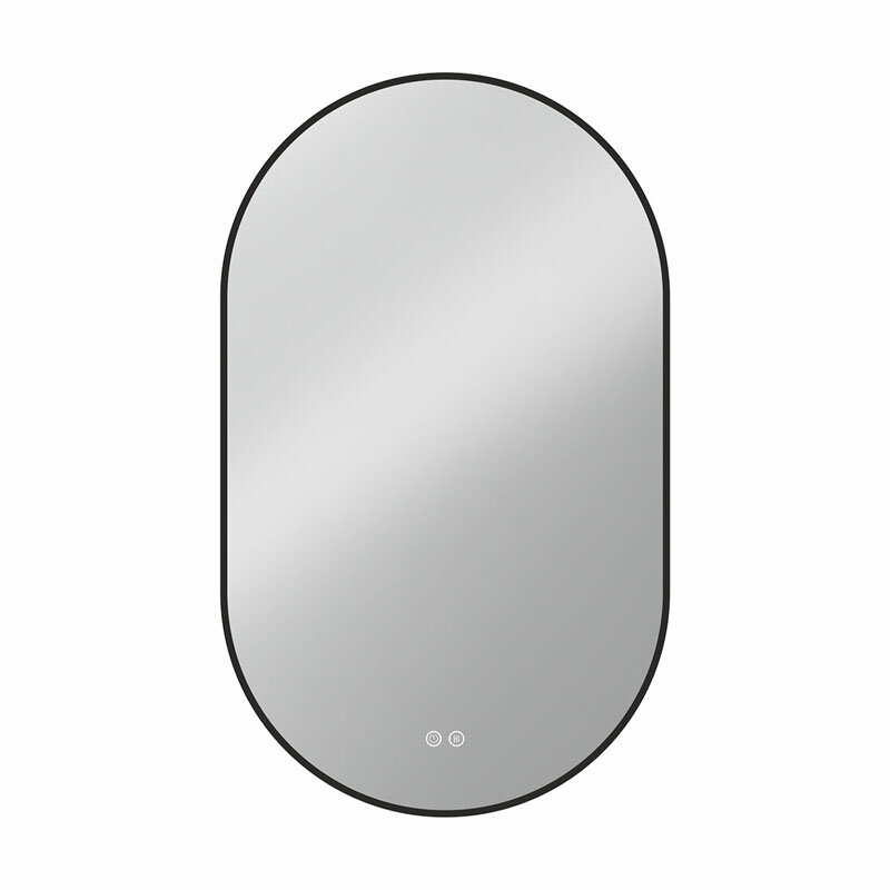 Изображение товара Зеркало Vincea 60х100 см LED с сенсорным выключателем и диммером черная рама