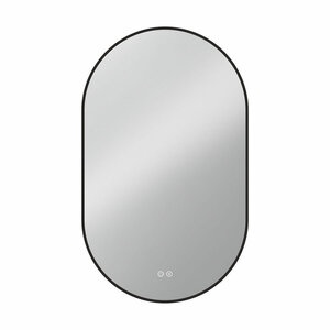 Изображение товара Зеркало Vincea 60х100 см с LED подсветкой антизапотевание черная рама