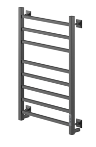 Изображение товара Полотенцесушитель электрический Ника Step-2, ширина 50 см, высота 80 см, диммер справа, черный матовый, STEP-2 80/50 черн мат U